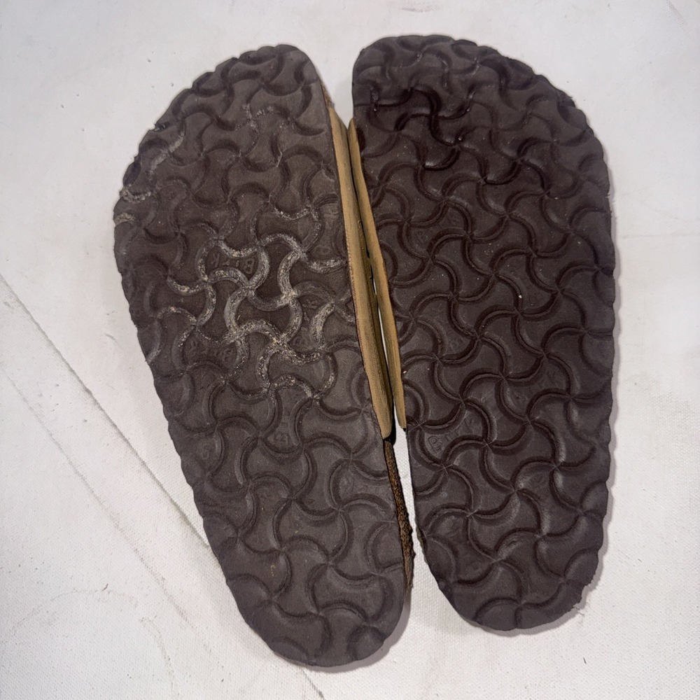 Birkenstock Womens Granada Taupe Birko Flor Sandals Slides Size 39/40 US 8/9 - Picture 13 of 14